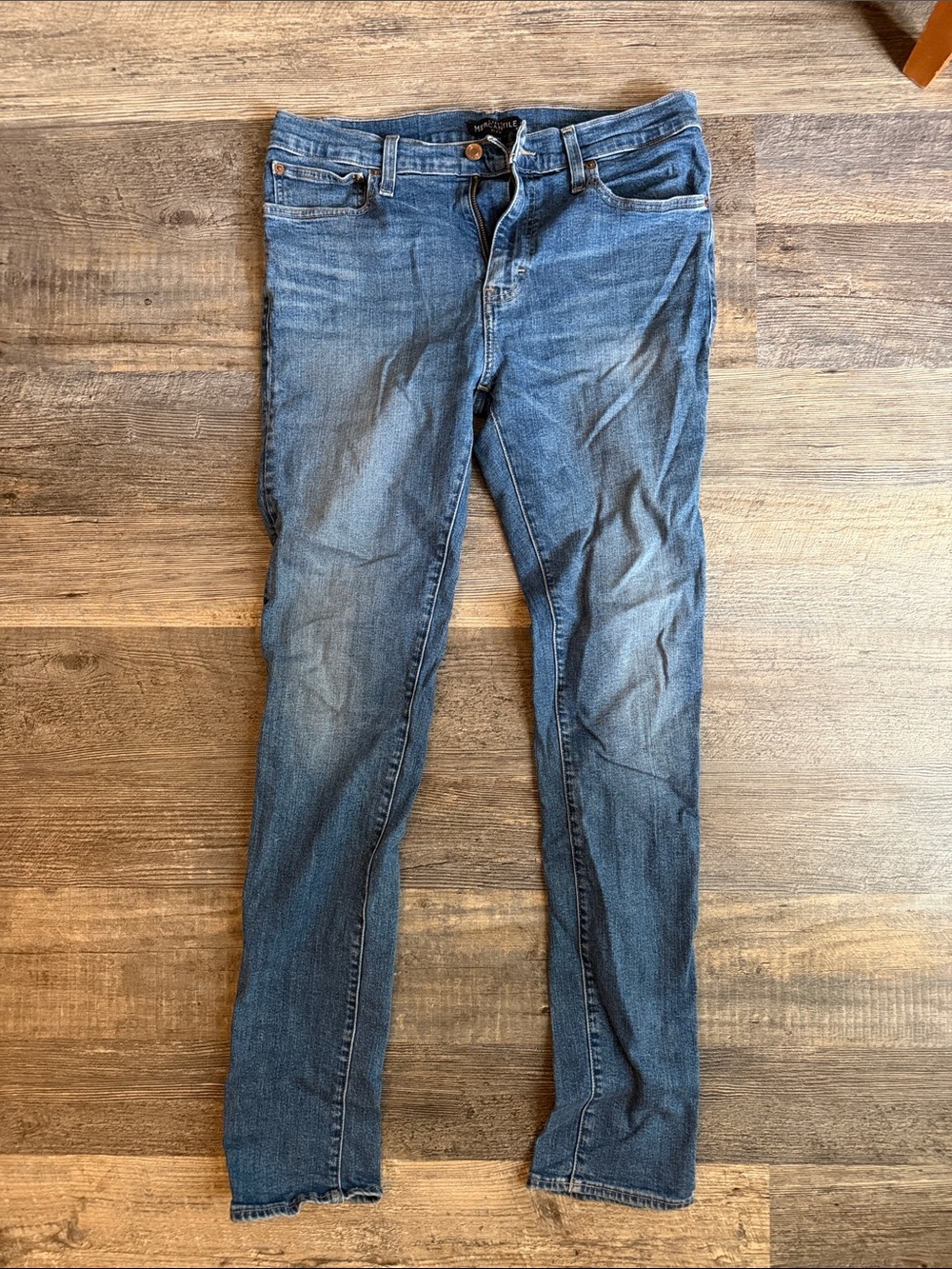 J. Crew Skinny Jeans in Faded Blue Wash